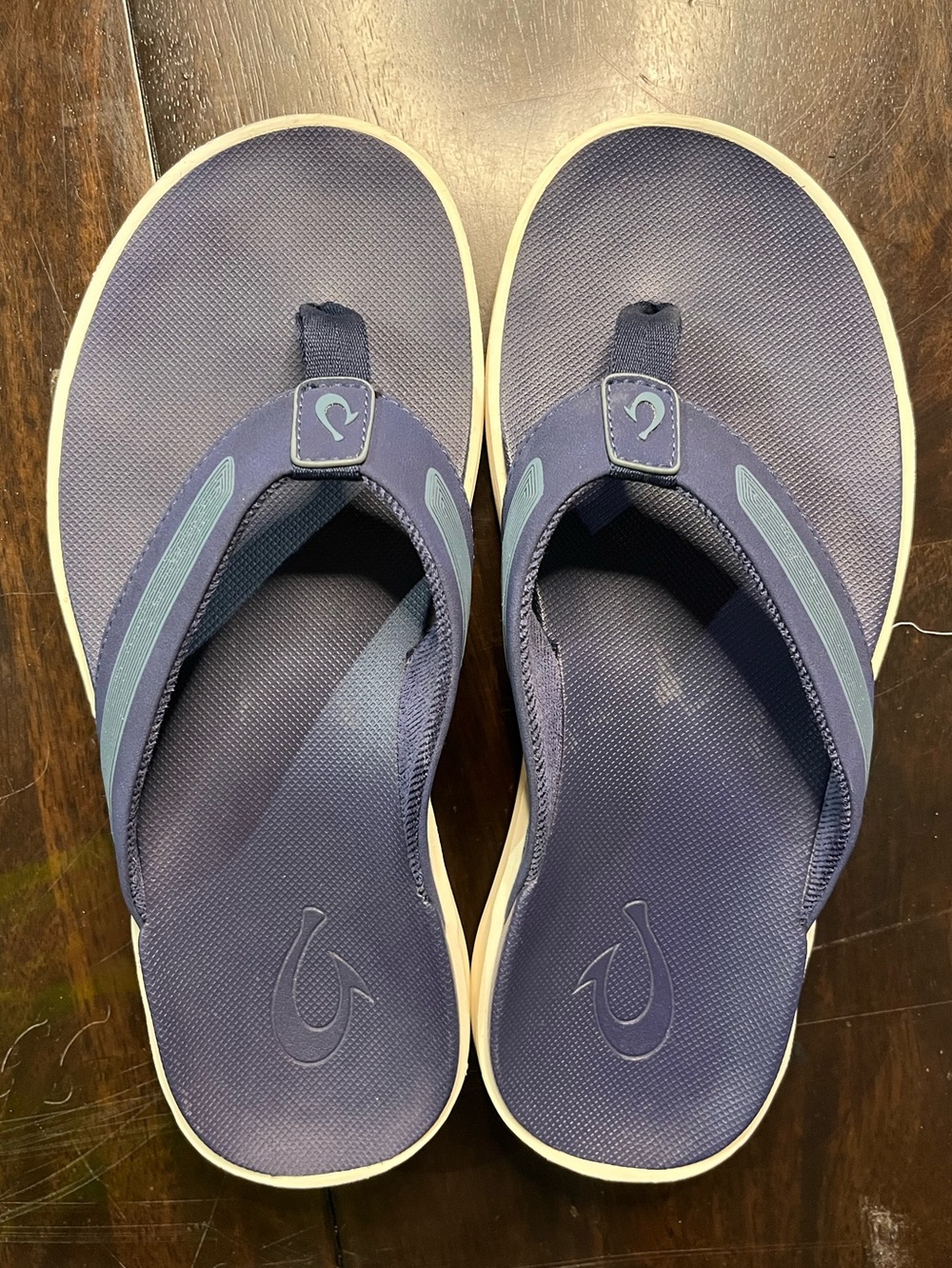 OluKai Leeward Sandals, Flipflops, Thongs, Blue, Sz Men's 7